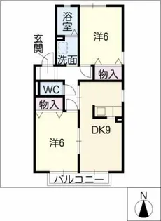 オレンジハウス北館【2階】の間取り
