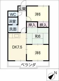 レジデンス羽田【4階】の間取り