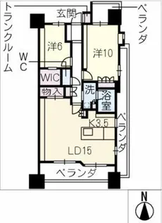 栄アインスタワー604号室【6階】の間取り