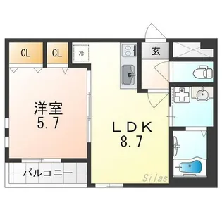 フォルトゥーナ 桜【2階】の間取り
