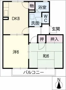 グリーンシャルマン【2階】の間取り