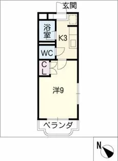 グランディール【3階】の間取り