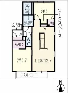 ヒルサイド表台【2階】の間取り