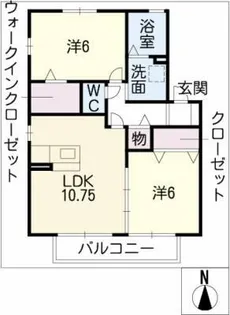 梵【2階】の間取り