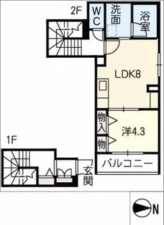 Le・Merci【2階】の間取り