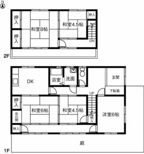 愛知県豊明市栄町新左山【一戸建】の間取り
