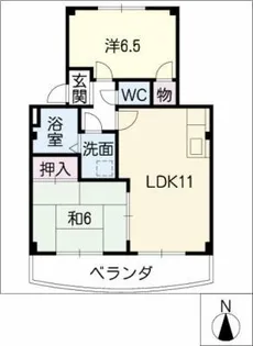 アプローズB【2階】の間取り