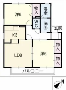 リバーサイド98【2階】の間取り