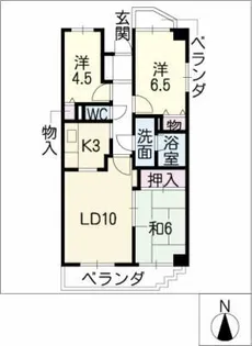 名古屋NSハイツ【5階】の間取り
