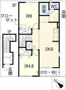 エレガン相生B【2階】の間取り
