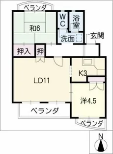 カーサタツミ【2階】の間取り
