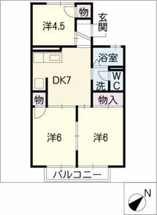 リバーヒルE&K【2階】の間取り