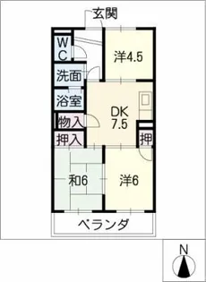 シャルム美郷【4階】の間取り