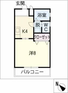 レインボウハイム【2階】の間取り
