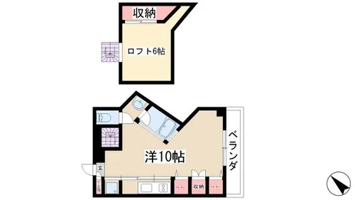 HERMITAGE2005【301号室】の間取り