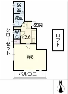 ベルエール上橋【2階】の間取り