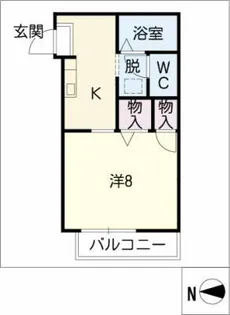 クレール東岡崎【2階】の間取り