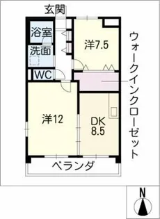 WAFFLE HILLS ROSE【1階】の間取り