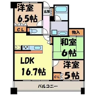 愛知県名古屋市中区正木2丁目【マンション】の間取り