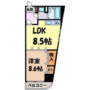 パルナス栄【9階】の間取り