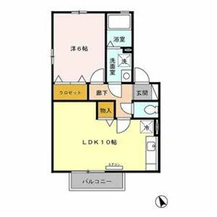 プリメゾンフーガ【2-D号室】の間取り