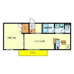 ドゥ リュエルB棟【2階】の間取り