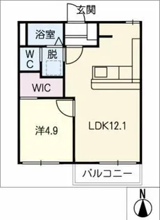 メゾンエスポアール【2階】の間取り