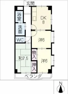 メゾン.ド.奥村【4階】の間取り