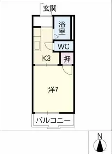コート若草【1階】の間取り