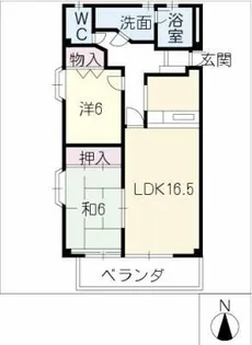 グリンパーク瑞穂【2階】の間取り