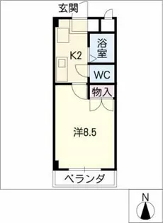 レジュールオザワ【1階】の間取り