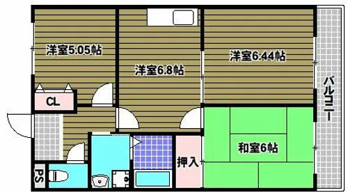 スプルース泉ヶ丘【1階】の間取り