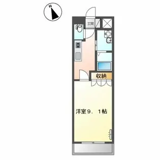 サンライズ男川【1階】の間取り