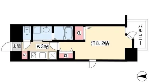 パルティール中村公園【6階】の間取り