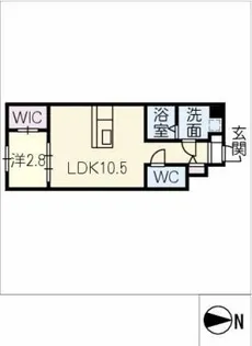 AMIRL PREMIER HEIAN-DORI【2階】の間取り