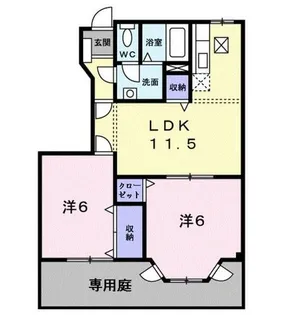 2LDKの間取り画像