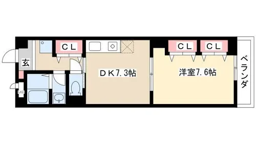 センチュリーパーク八熊【7階】の間取り