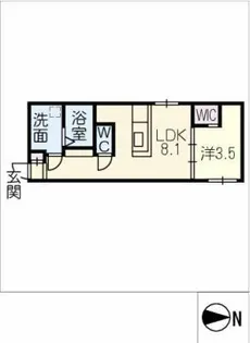 AMIRL PREMIER HEIAN-DORI【4階】の間取り