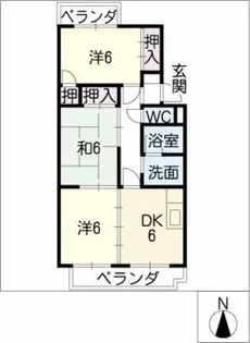 ヒルズ高峯【1階】の間取り