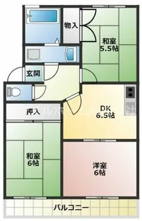 ヴェルデ・ジャルディーノA【102号室】の間取り
