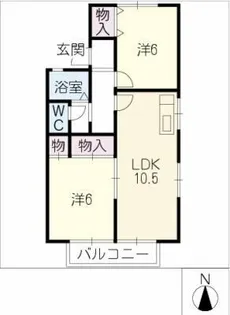 メゾンコスモス【2階】の間取り