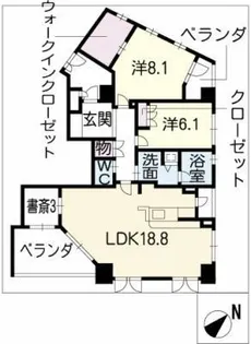 Le Ciel八事【2階】の間取り