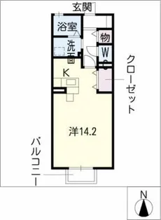 ハイツバタバー【2階】の間取り