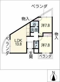 HARAX表山【2階】の間取り