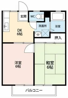 駒之舞アパート【205号室】の間取り