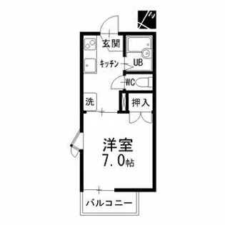 ヴィラ四谷【2階】の間取り