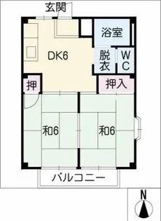 メゾンパールA【1階】の間取り