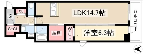 ロイジェント日吉【5階】の間取り