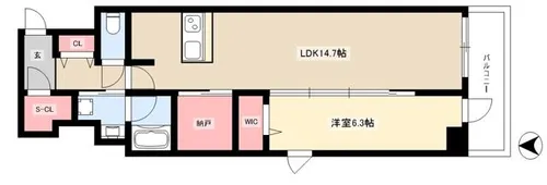 ロイジェント日吉【2階】の間取り