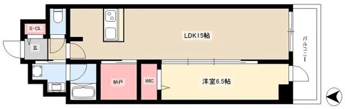 ロイジェント日吉【407号室】の間取り
